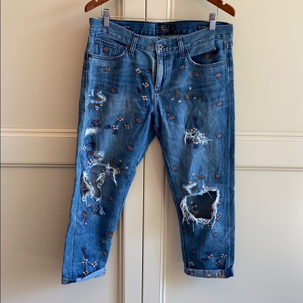 Lucky Brand Embroidered Jeans